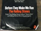 ROLLING STONES Before They Make Me Run promo 45 RPM 1978