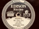  JAZZ: WINEGAR’S PENN. BOYS - ‘MY GAL SAL’ - THE HOTTEST EDISON DIAMOND DISC?