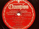 JAZZ: BOB TERRY & HIS ORCH - ‘MY HEART AND I’ CHAMPION 78 - BUNNY BERIGAN