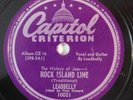 blues 78 RPM LEADBELLY Rock Island Line CAPITOL E- Eagle Rock Rag *