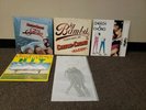Cheech And Chong Big Bambu W/ Rolling Paper + 3  Vinyl Record Lot