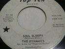 The Dynamics 45 record Top Ten Soul Sloopy tt 100 PROMO RARE NORTHERN SOUL