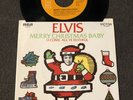 ELVIS PRESLEY   MERRY CHRISTMAS BABY   RCA 74-0572 + Rare PS