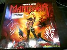 MANOWAR - Kings of Metal, Limitiert m. Poster, 4 x Original - Autogramm, LP