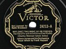 Victor #24213: Isham Jones O-Night Go On Forever/Jack Denny-Playing With Fire E+