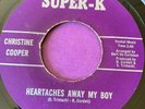 Northern Soul 45 Christine Cooper-Heartaches Away My Boy-Super-K 1970s Reissue