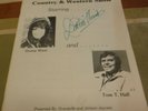 Dottie West Autographed Program for Country & Western Show with Tom T. Hall
