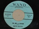45 Bette Watts WAND 104 R&B Doo-Wop  VG+