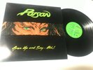 Poison Open Up and Say...ahh  w/inner Metal Record lp original vinyl album