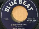 LLOYD ROBINSON   I need your love / You told me BLUE BEAT BB 159 EX-