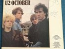 U2 album 'October' -  Rare vinyl with sleeve signed by all four band members