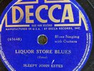 Decca 7491 Sleepy John Estes LIQUOR STORE BLUES  78 rpm Blues 1938 VV+ 2 guitars
