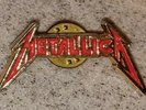 METALLICA 1984 METAL MILITIA FAN CLUB BUTTON BADGE ENAMEL GOLD PIN VERY RARE HTF