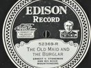 Edison Electric Diamond Disc 52369 Ernest Stoneman Old Maid Burglar Come A Time