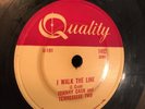 JOHNNY CASH 78 RPM, I WALK THE LINE / RHYTHM. CANADA QUALITY LABEL. G+ /VG-