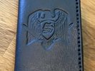 ISD.Rock O Rama. Rebelles, Black Leather Hand Made Card Wallet.
