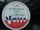 V-Disc #604  Art Tatum 78rpm Single 12-inch  Art Tatum “She's Funny That Way”