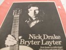 NICK DRAKE Bryter Layter 1971 Orig ADVERT/POSTER Melody Maker A SPECIAL PIECE