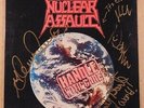 NUCLEAR ASSAULT HANDLE WITH CARE SIGNED 1989 IN-EFFECT UNPLAYED LP PROMO STAMP