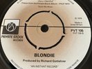 Blondie In The Flesh 7” Private Stock Records PVT 105 Rare Uk Issue New Wave EX