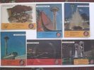 VINTAGE Full SET SIX Diff 1962 SEATTLE WORLD'S FAIR Picture Records Postcards