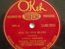 Lonnie Johnson 78 Sun To Sun Blues / Bed Of Sand OKEH 8291