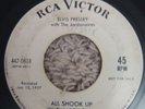 ELVIS PRESLEY WHITE LABEL PROMO RECORD ALL SHOOK UP/THAT'S WHEN YOUR HEARTACHES