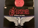 SAXON Wheels of Steel PROMO LP Vinyl VG+/VG+