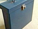 VINTAGE HMV 78 rpm GRAMOPHONE STORAGE BOX BLACK RARE USABLE 40s 50s COLLECTABLE