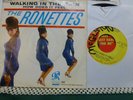 THE RONETTES WALKING IN THE RAIN // HOW DOES IT FEEL W/ PIC SLEEVE NM 45