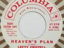 LEFTY FRIZZELL Heaven’s Plan COLUMBIA 45 country popcorn teener NM HEAR