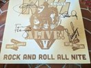 KISS KRUISE V AUTOGRAPHED ROCK AND ROLL ALL NITE VINYL