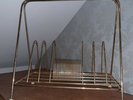 Vintage Atomic Mid Century LP Album & 45 record Rack