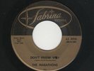 '60 W Coast R&B/DooWop MARATHONS Don't Know Why/The Stranger SABRINA HEAR