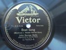John Barnes Wells 78rpm Single 10-inch Victor Records #17693 Boat Song