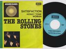 The ROLLING STONES * Satisfaction - Honky Tonk Women * 1978 BELGIUM RE 45 *