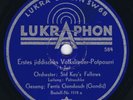 78 rpm FERRIS GONDOSCH Erstes Jiddisches Volkslieder... German 1935 Lukraphon