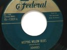 45 RPM,  DOOWOP THE DOMINOES,WEEPING WILLOW BLUES/I AM WITH YOU, GOLD TOP FED
