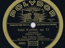 78 rpm VASA PRIHODA Salut D'amour / Humoreske.. 10