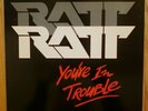 Ratt - You're In Trouble EP RARE* TE 1345 TARGET SILVER LABEL 1985 NM-