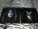 Kiss Gene Simmons and Ace Frehley Solo Vinyl LP'S With Posters