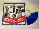 NOFX VS. FRANK TURNER WEST COAST VS. WESSEX LP BLUE/CREAM W/ WHITE SPLATTER