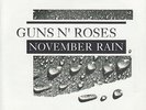 GUNS N' ROSES November Rain + Sweet Child O' Mine PICTURE SLEEVE 45 record RARE