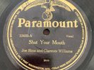 Joe Sims & Clarence Williams On Paramount 78 RPM SHUT YOUR MOUTH 12435