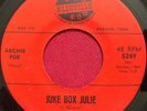 ARCHIE POE    JUKE BOX JULIE / BACK STREETS   RARE OHIO COUNTRY 45   NASHVILLE
