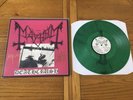 Mayhem SIGNED Deathcrush Pink Cover Bootleg Green Vinyl LP