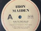 Iron Maiden ?– Run To The Hills 1982 Vinyl 7inch 1st Pressing (VG+) VERY RARE
