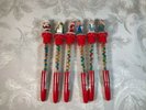 Rare  Santa Claus is Coming to Town Stamp Pen Figures, Complete Set