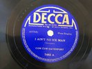 BLUES COW COW DAVENPORT Decca 7462 Ain't No Ice Man (naughty)/Railroad Blues E