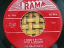 Hear Heartbeats 45 RPM on Rama 1957 I Won't Be the Fool Anymore (Doo Wop) VG+